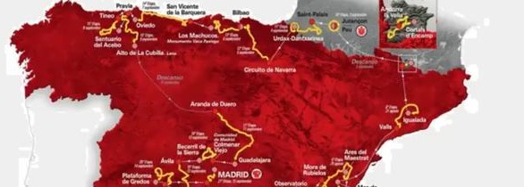 El recorrido de la famosa Vuelta de España.